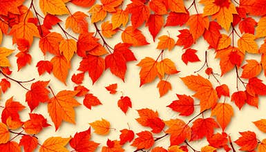 Seamless Autumn Leaves Background Pattern for Seasonal Graphic Design