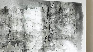 Monochromatic Abstract Crackle Texture