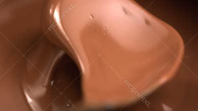 Melted chocolate mixing