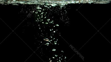 Whirlpool of bubbles in water