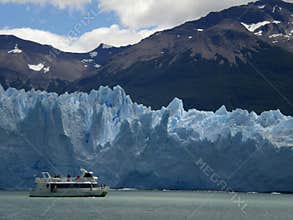 The Perito Moreno Glacier in Patagonia, Argentina.