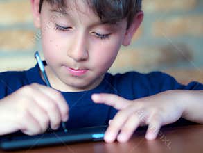Child writing