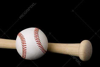 Baseball bat and ball