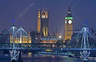 London at night
