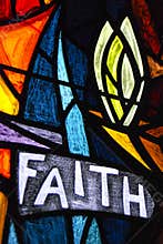 Faith stained glass