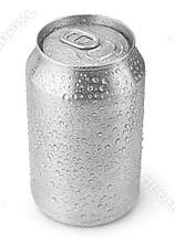330 ml aluminum can with water drops