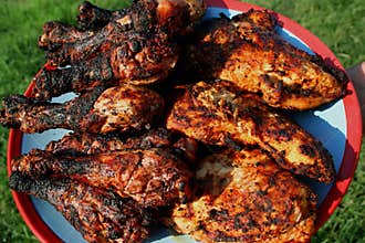 Plate of grilled chicken 3