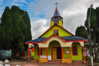 Gorgeous Colored and Wooden Churches, Chiloé Island, Chile