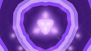 Purple glowing heart shaped abstract background with concentric layers and soft rounded edges design element