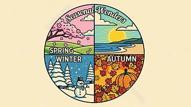 Circular illustration divided into four quadrants representing
