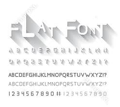 Flat font