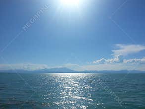 Landscape Clouds timelampse sun and lake sky