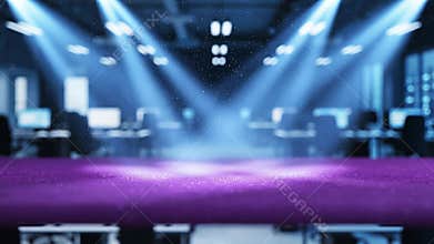 Volumetric Spotlight Rays in Office Background