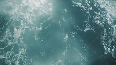 Deep blue ocean water texture with frothy foam