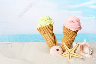 Ice cream on the beach