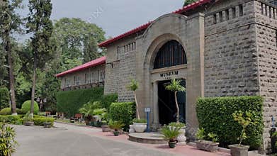 Historic Taxila Museum Featuring Front View With Ancient Buddhist and Gandhara Civilization Artifacts in Taxila Pakistan