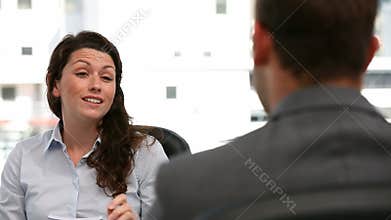 Female disputing his colleague