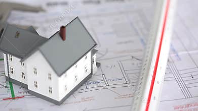 House model raised on plans