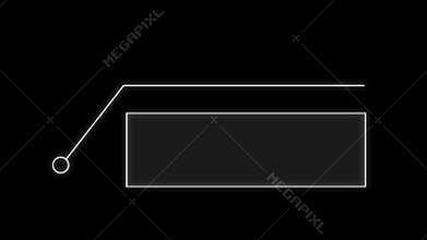 Lower third in an alpha channel. Futuristic lower third for a title, TV news, information call box