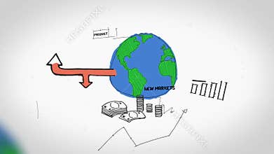 Animation on business growth and development