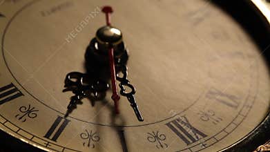 Clock close up footage