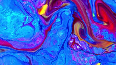 Slow Motion Macro Abstract Pattern Artistic Concept Color Surface Moving Surface Liquid Paint Splashing Art Design Texture