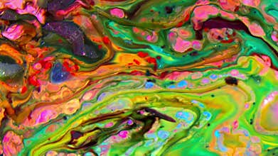 Slow Motion Macro Abstract Pattern Artistic Concept Color Surface Moving Surface Liquid Paint Splashing Art Design Texture