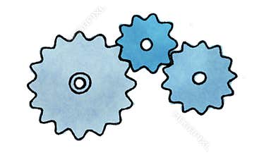 Cloud computing concept, hand drawn (loopable)