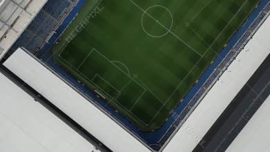 4K drone footage of Ibrox Stadium, home of Glasgow Rangers, in Strathclyde