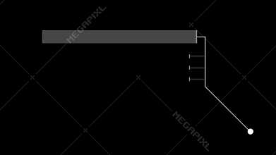 Glitch Callout HUD Frame With High-Tech Style Animation. Alpha