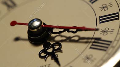 Old Clock close up footage