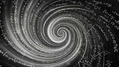 Scientific Formulas on Blackboard background