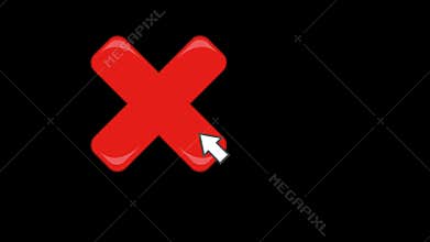 click cross reject cancel button concept icon