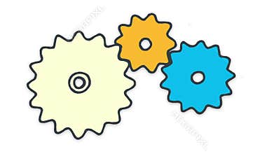 Cloud computing concept, hand drawn (loopable)