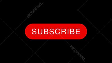 Subscribe Stamp Animation in Red on Black Background (4K)