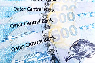 Qatar Gulf Arab riyal banknote