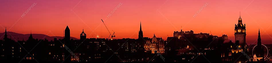 Edinburgh Sunset Panorama
