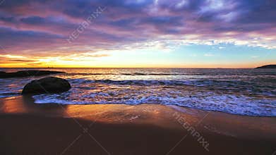 Beautiful sunrise over the sea