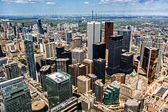 Aerial view of the Toronto skyline