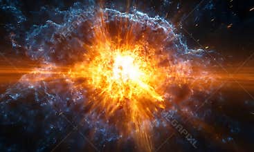 Fiery Cosmic Explosion Simulates Nebula Birth and Supernova Burst