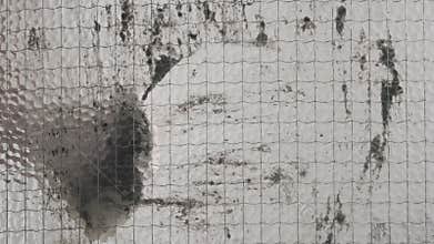 Cleaning glass window detail