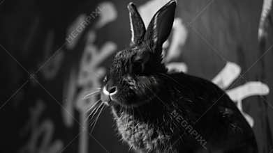 Rabbit with a contemplative expression