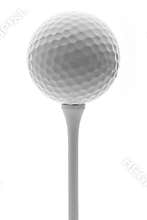 Golf ball on a tee