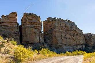 Beautiful rock formation on the Simpson\'s Rest vista point in Trinidad