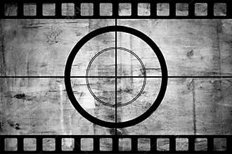 Vintage movie film strip with countdown border