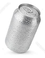 330 ml aluminum can with water drops