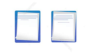 Clipboard with checklist and checkmarks, wrong and right, white and green screen