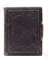 Old leather book cover