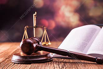 Law code and gavel