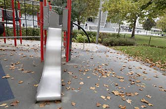 Autumn playground slide